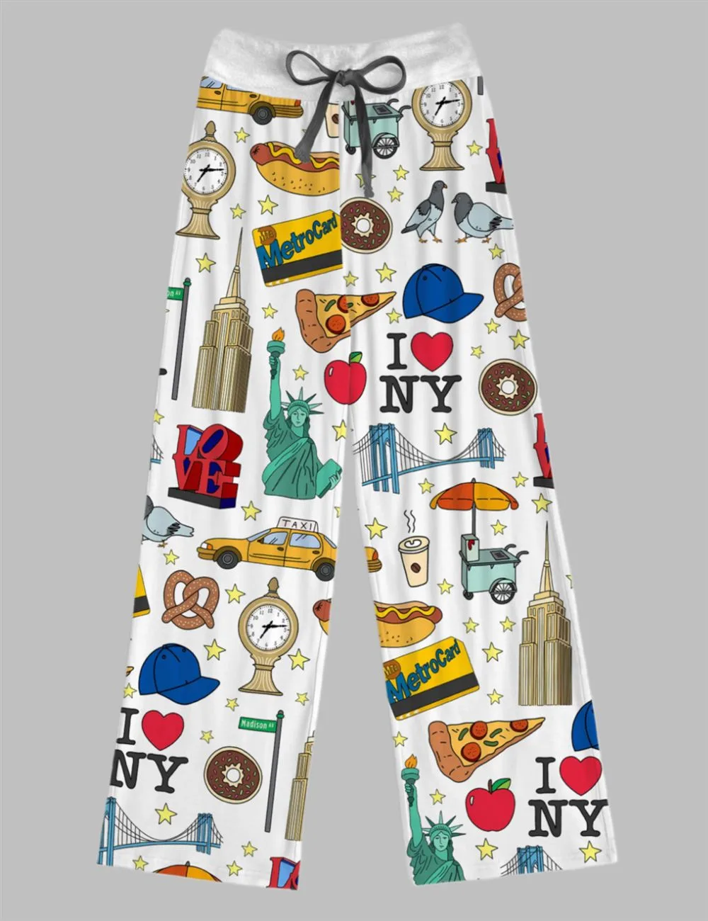 New York City Contrast Wide Leg Pants