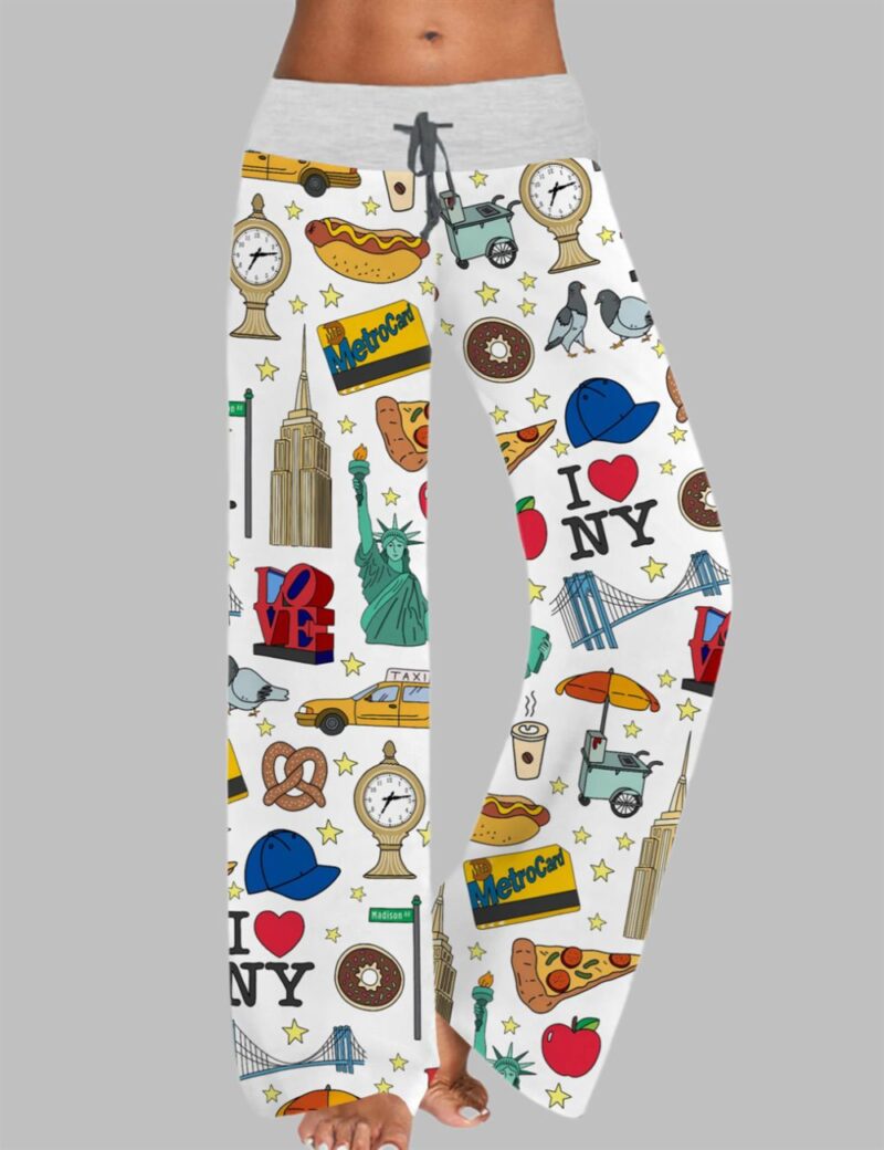 New York City Contrast Wide Leg Pants - Image 2