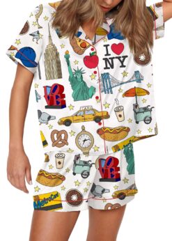 New York City Satin Pajama Set For Women