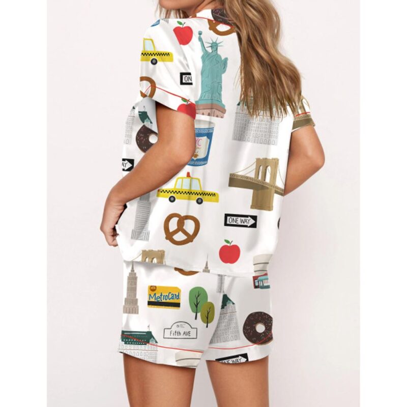 New York Satin Pajama Set For Women - Image 2