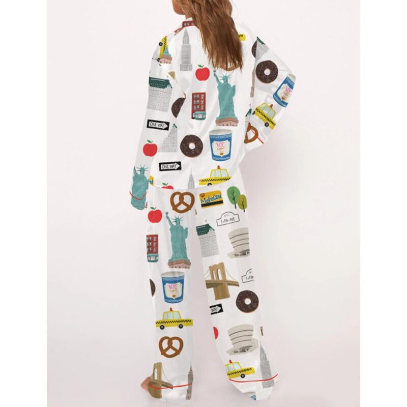 New York Satin Pajama Set For Women - Image 4