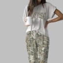 New York Street Camouflage Casual Pajama Set For Women