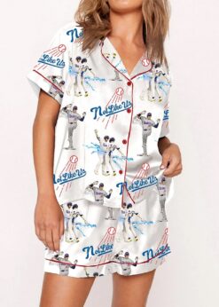Not Like Us Dodgers Baseball Pajama Set
