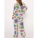 Note To Self Mental Health Satin Pajama Set For Women