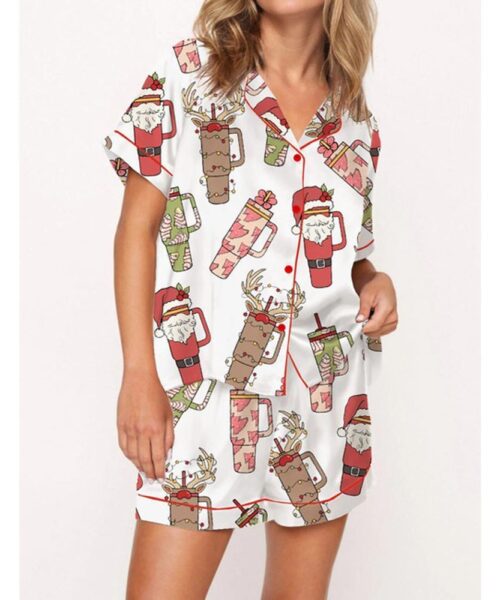 Obsessive Cup Disorder Christmas Satin Pajama Set For Women