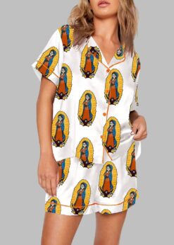 Our Lady Of Guadalupe Catholic Saint Print Pajama Set