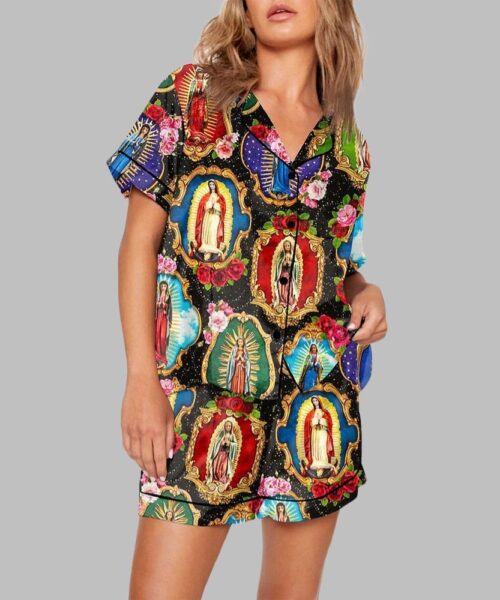 Our Lady of Guadalupe Floral Virgin Mary Pajama Set