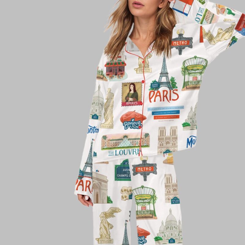 Paris Watercolour Travel Pajama Set - Image 2
