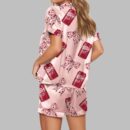 Pepper Drink Pink Coquette Bow Pajama Set For Women