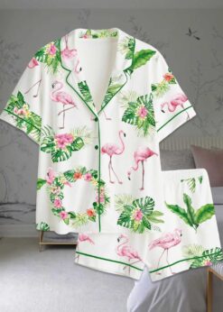 Pink Flamingo Pajama Set