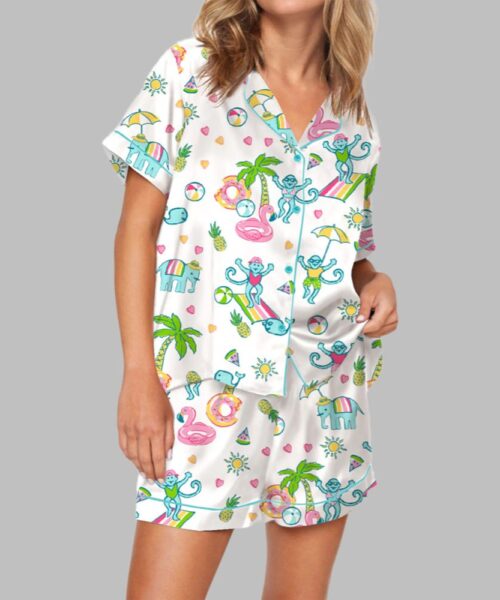 Pool Party Monkey Pajama Set