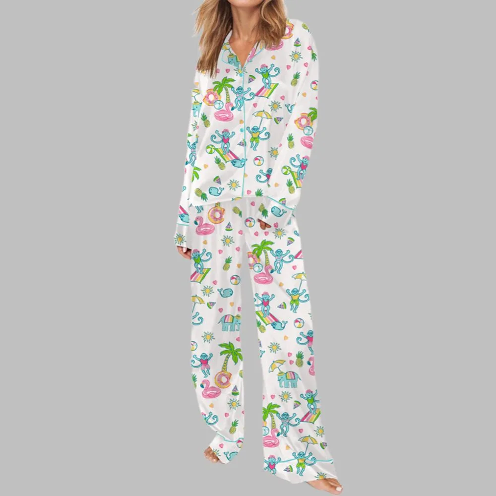Pool Party Monkey Pajama Set - Image 2