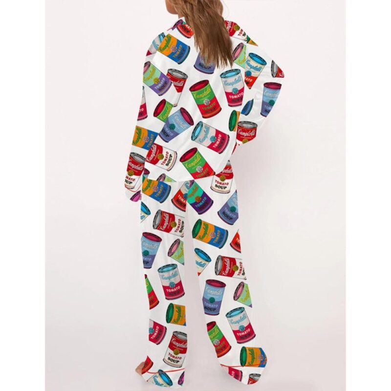 Pop Art Tomato Soup Pajama Set For Women - Image 3