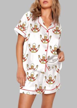 Pope Leo XIV Catholic Print Pajama Set