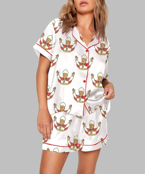 Pope Leo XIV Catholic Print Pajama Set