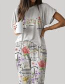 Powerless Bookish Casual Pajama Set For Women
