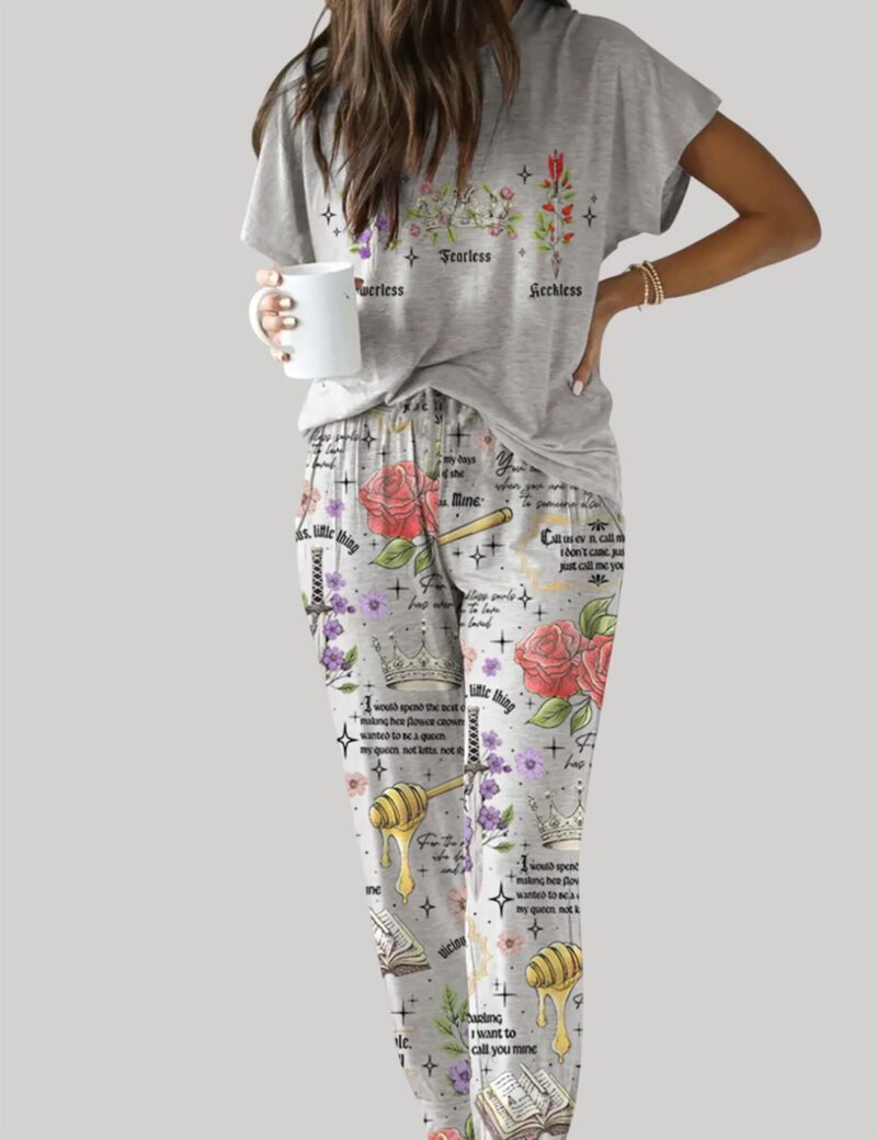 Powerless Bookish Casual Pajama Set For Women - Image 2