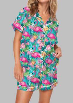 Preppy Tropical Flamingo Pajama Set
