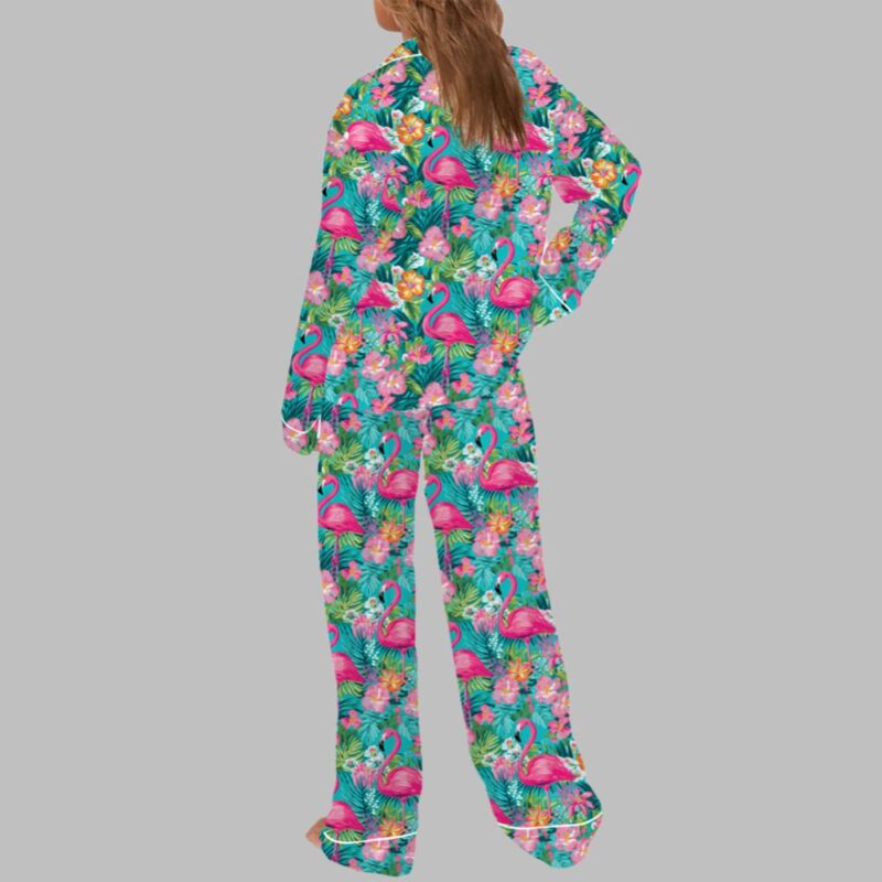 Preppy Tropical Flamingo Pajama Set - Image 3
