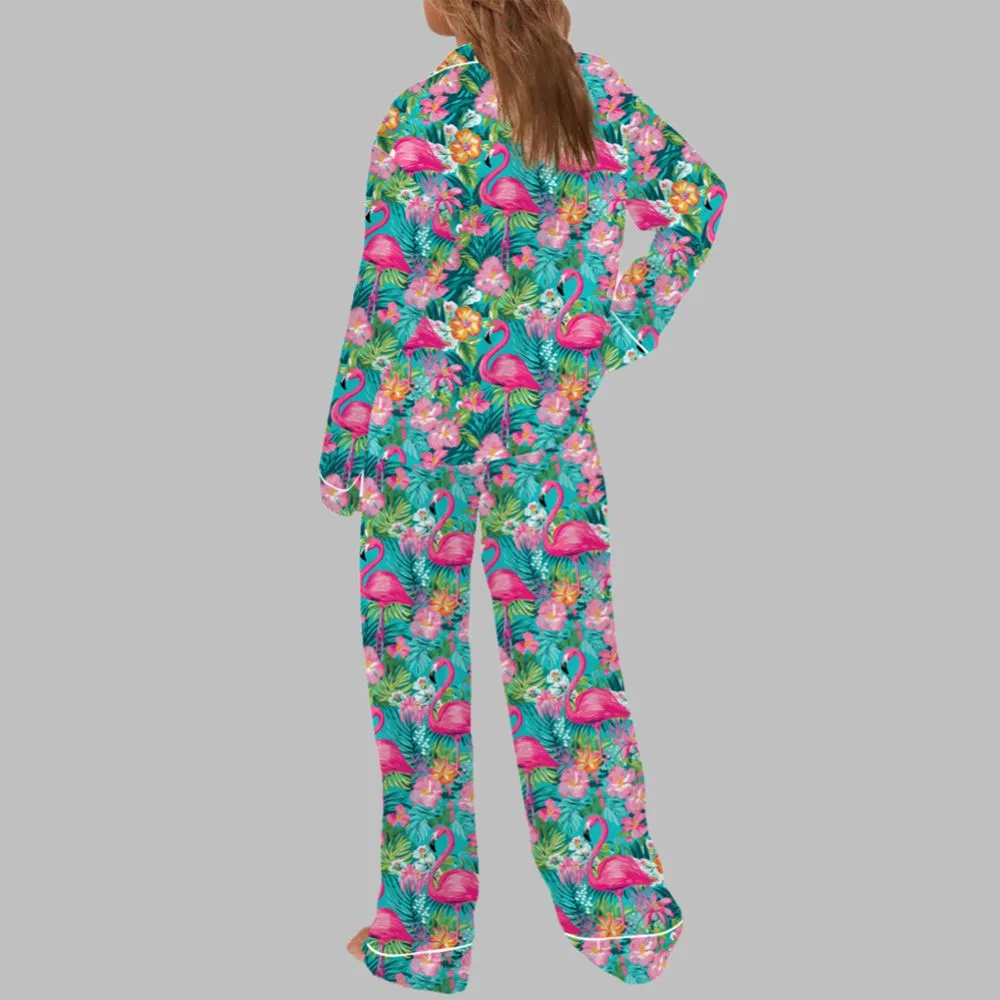 Preppy Tropical Flamingo Pajama Set - Image 3