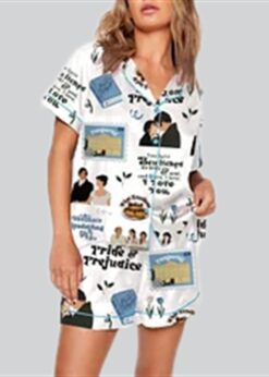 Pride And Prejudice Print Pajama Set