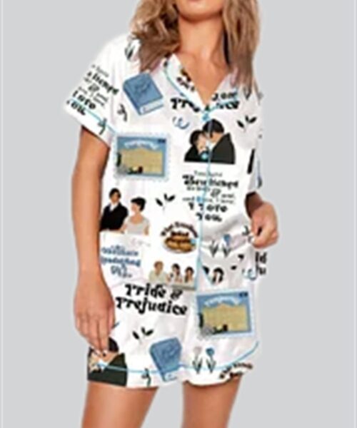 Pride And Prejudice Print Pajama Set
