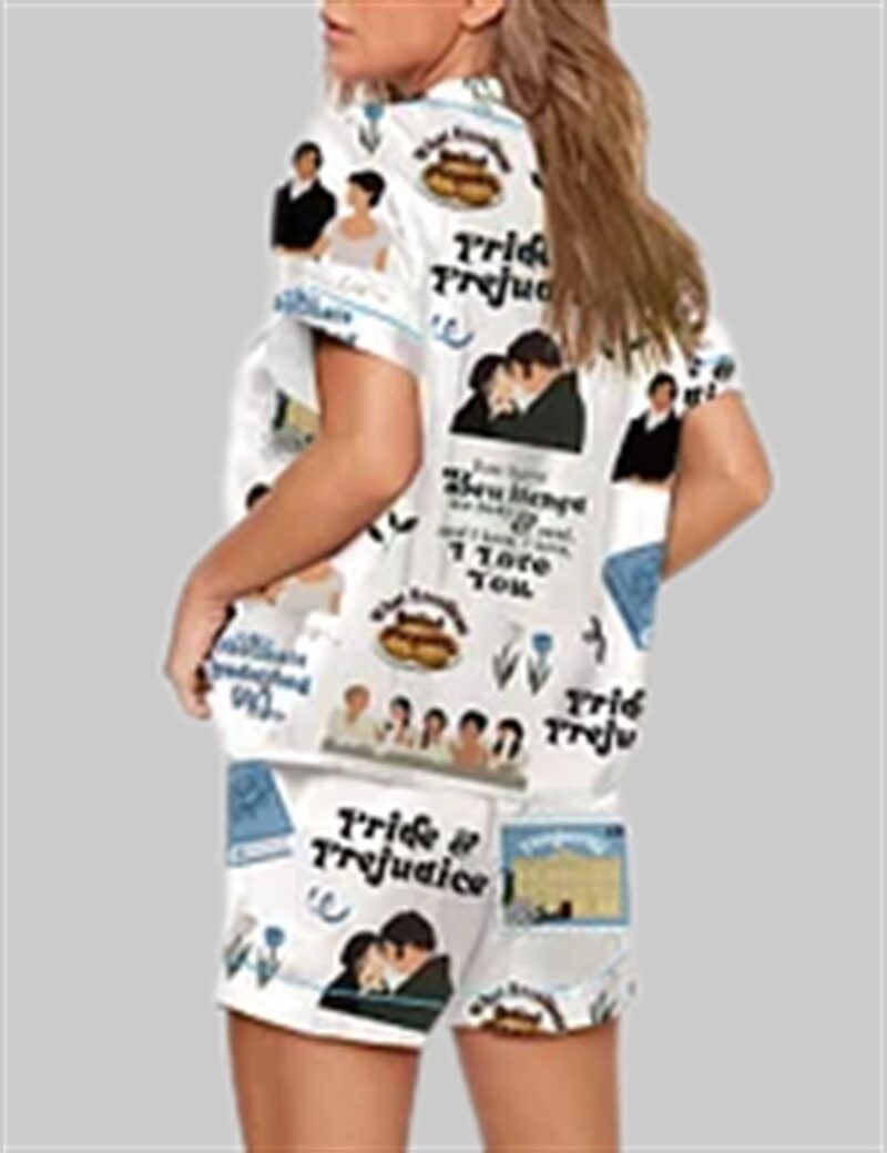 Pride And Prejudice Print Pajama Set - Image 2