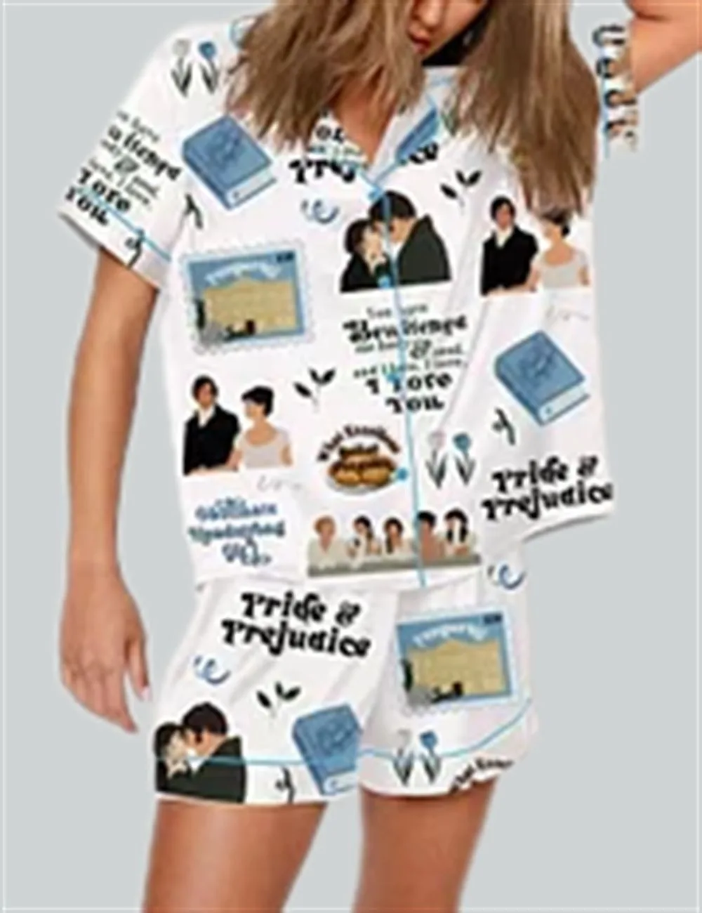 Pride And Prejudice Print Pajama Set - Image 3
