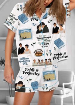 Pride And Prejudice Print Pajama Set For Women