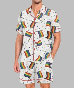 Pride Flags Pride Month Love Is Love Print Pajama Set