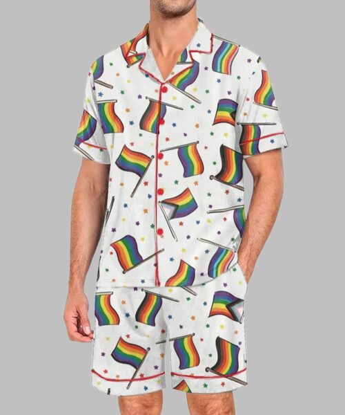 Pride Flags Pride Month Love Is Love Print Pajama Set
