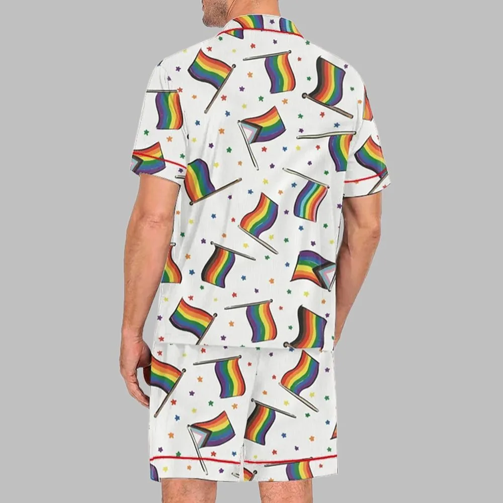Pride Flags Pride Month Love Is Love Print Pajama Set - Image 3