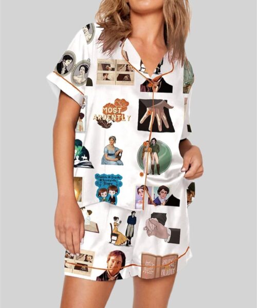 Pride and Prejudice Inspired Print Pajama Set