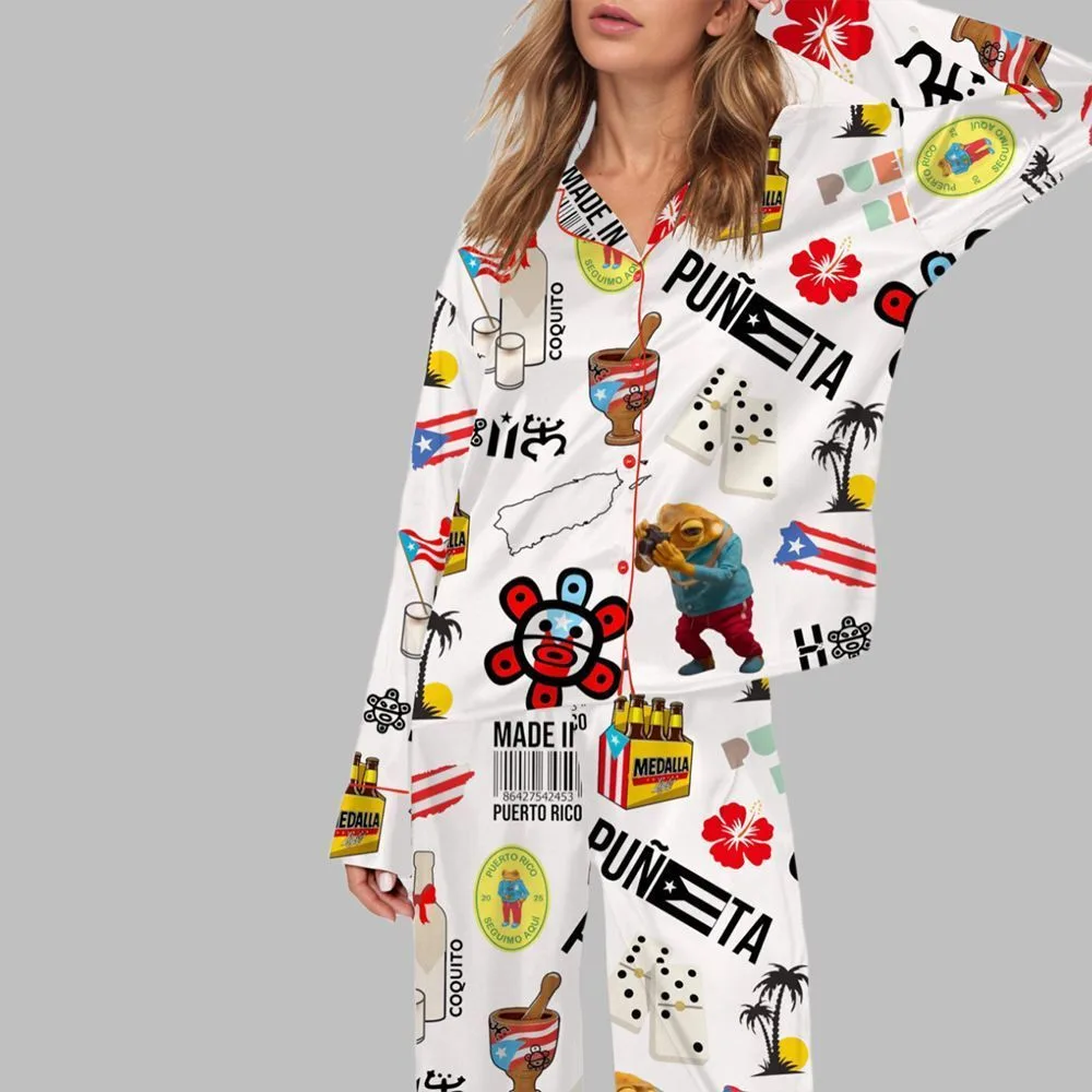 Puerto Rico Pajama Set For Women - Image 2
