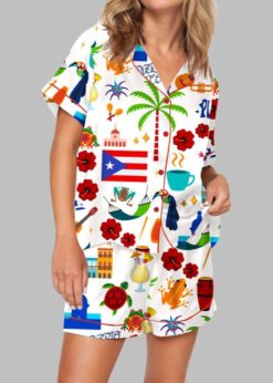 Puerto Rico Vacation Pajama Set For Women