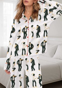 Pulp Fiction Dance Silky Satin Pajama Set