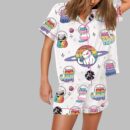 Purride Cats In Space Rainbow Cats LGBT Pride Month Pajama Set