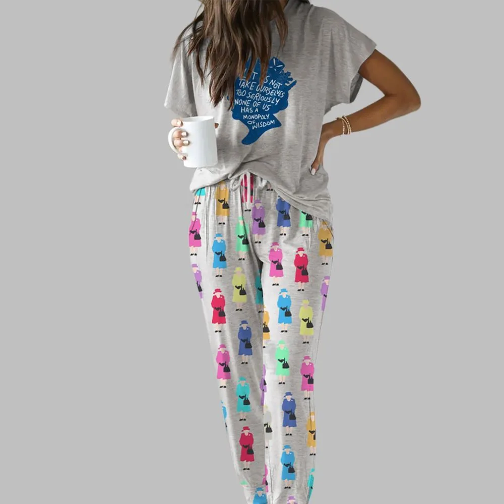 Queen Elizabeth II Casual Pajama Set For Women - Image 2
