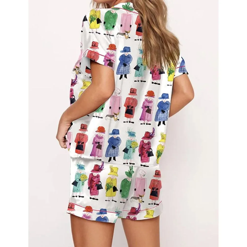 Queen Elizabeth II Rainbow Pajama Set - Image 2