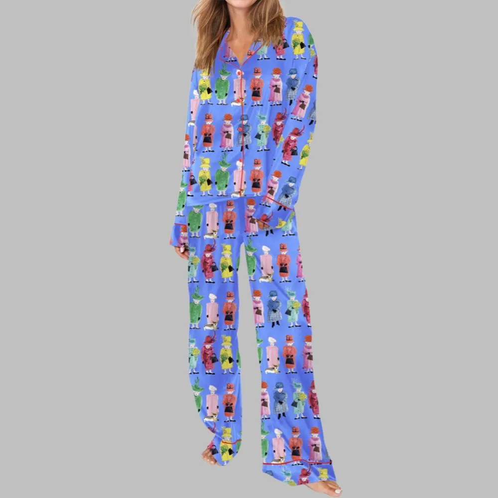 Queen Elizabeth II Rainbow Pajama Set For Women - Image 2