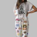 Queen Elizabeth II Vintage Casual Pajama Set For Women