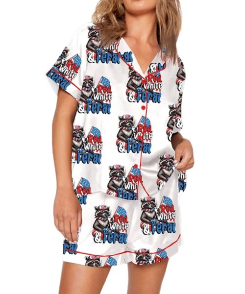 Red White And Feral USA Pajama Set