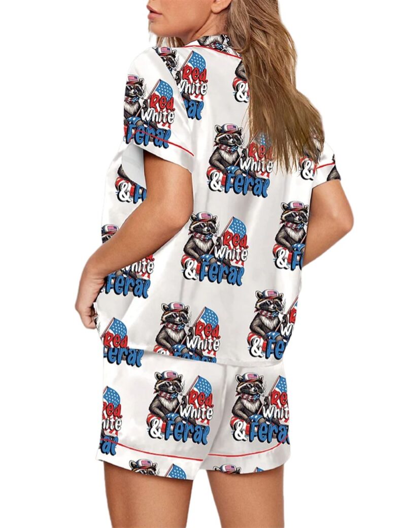 Red White And Feral USA Pajama Set - Image 3