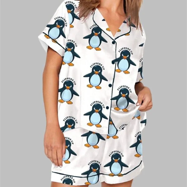 Resist Penguin Activism Flippers Up Pajama Set