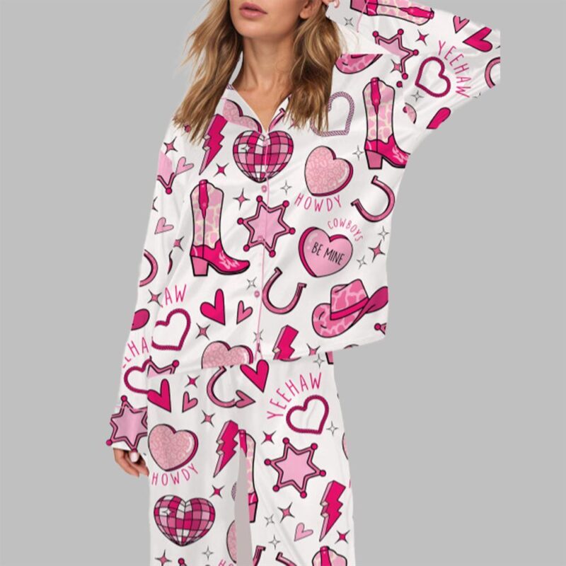 Retro Howdy Valentine Pajama Set For Women - Image 2