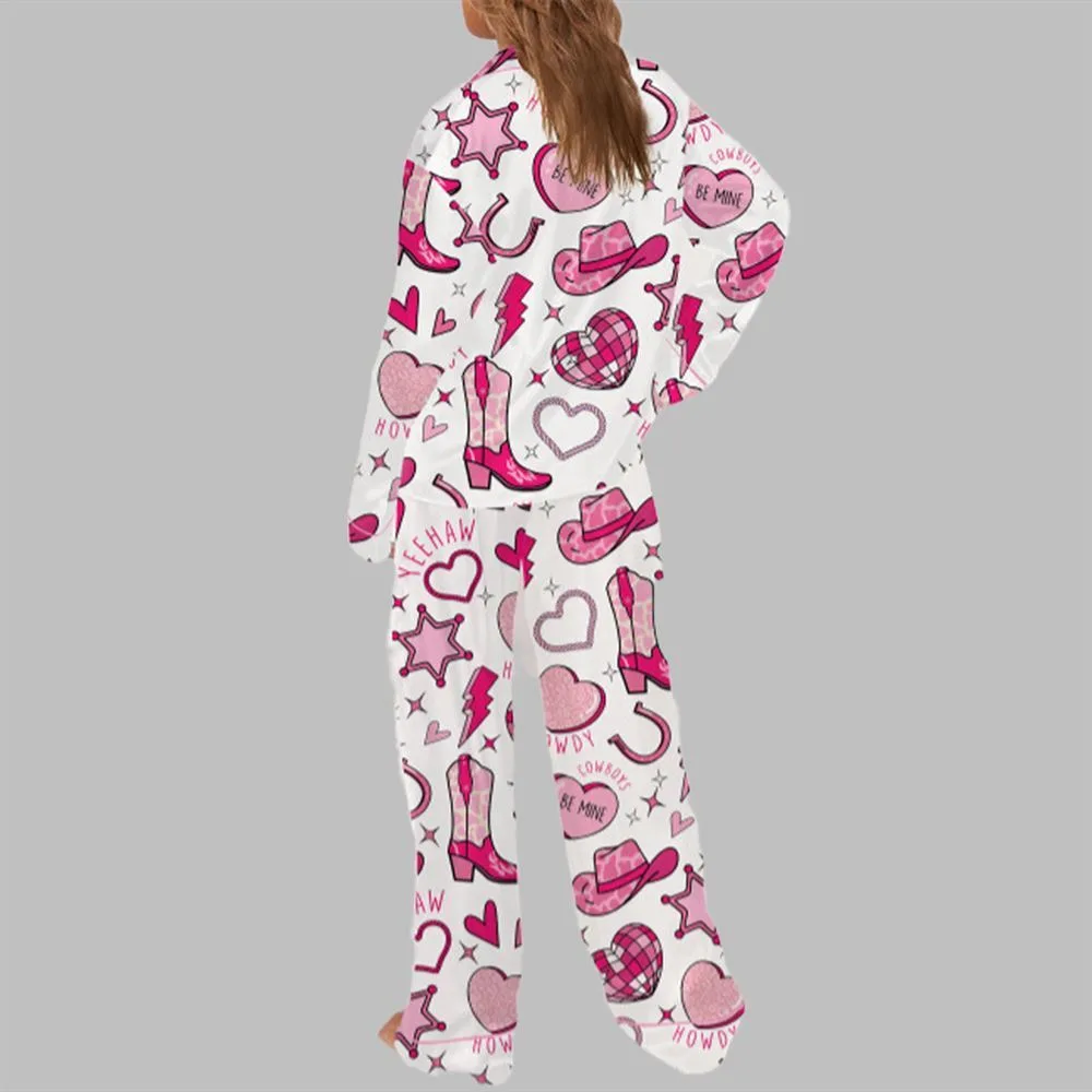 Retro Howdy Valentine Pajama Set For Women - Image 3