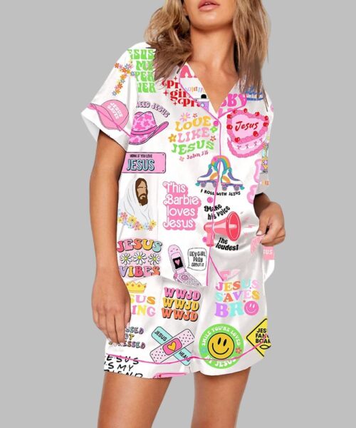 Retro Jesus Christian WWJD Pajama Set