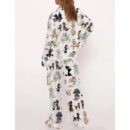 Retro Poodles Dogs Satin Pajama Set For Women