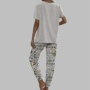 Retro Stars Hollow Casual Pajama Set For Women