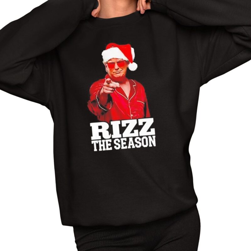 Rizz The Season Trump Christmas Santa Pajama Rizzmas Shirt - Image 2